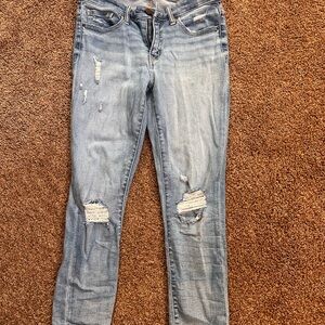 BKE Light Blue Distressed Skinny Jeans